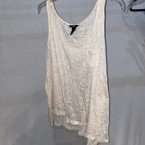 Sheer cream colored tank top